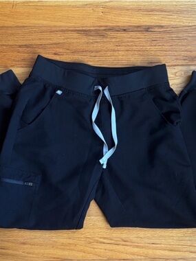 FIGS Zamora Scrub Black Jogger Pants size SP